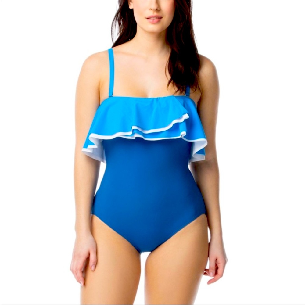 Coco Reef Contours Agate Ruffle One Piece Swimsuit